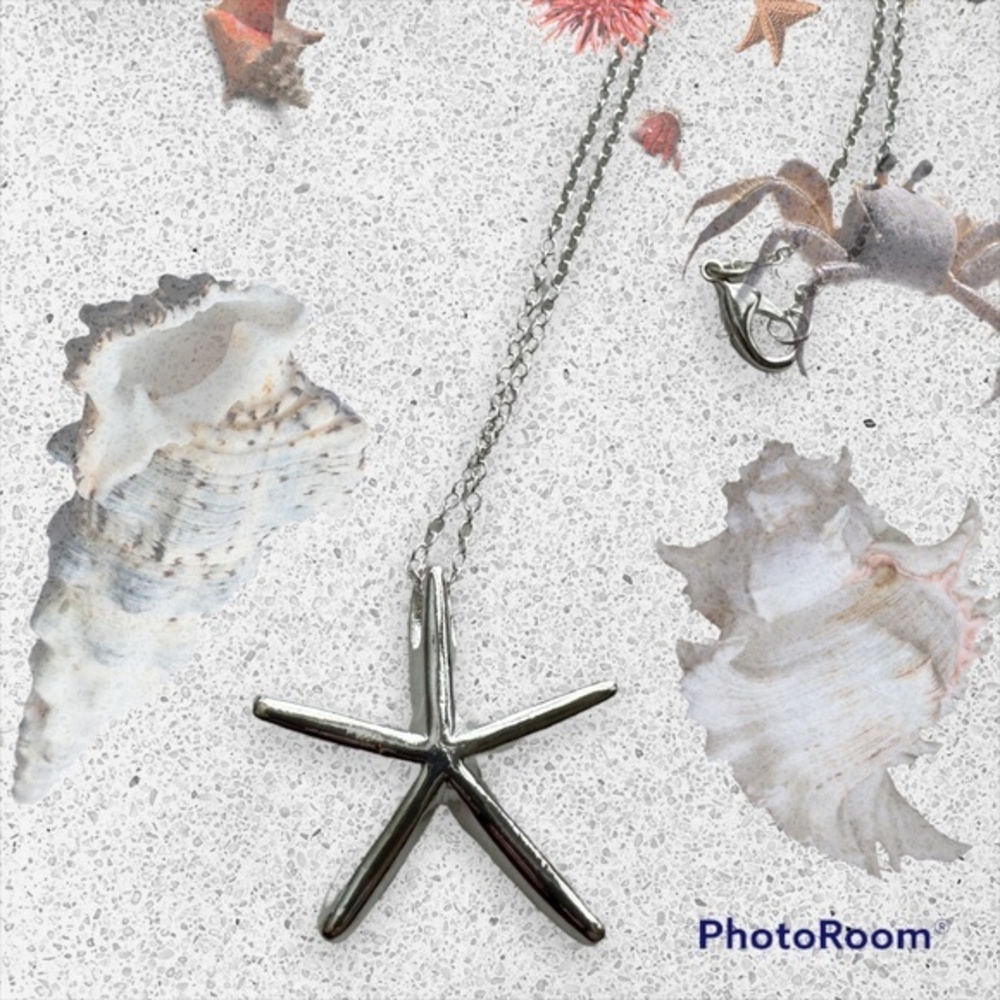 Sterling Silver Starfish Necklace Stylish Silver Necklaces Women Lady Teen